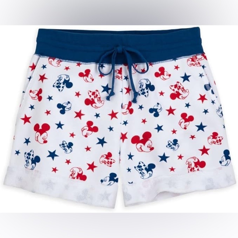 NWOT - Disney Mickey and Minnie Mouse Americana Knit Shorts - Size M